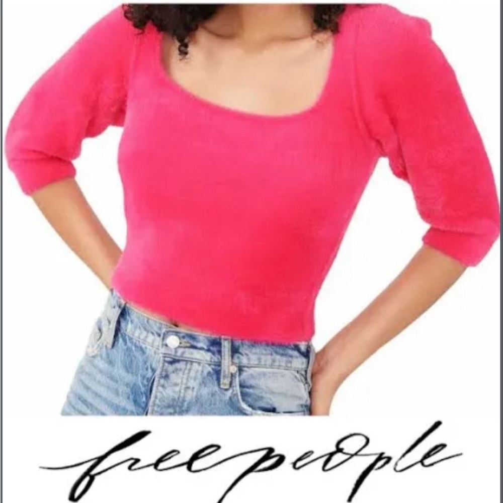 Free people moon beam sweater. Hot pink
